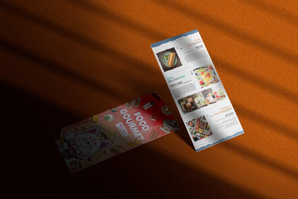 Brochure Food Gourmet tại AEON MALL Huế với linh vật dễ thương